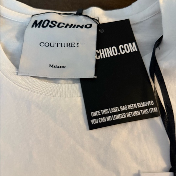 Moschino Unisex White T-Shirt NWT - Picture 3 of 6